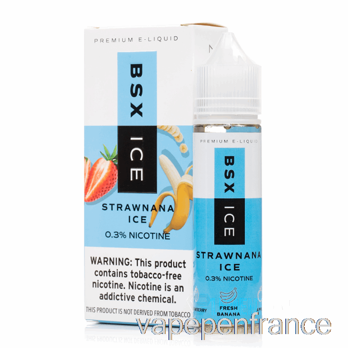 Glace Strawnana - Glace Bsx - Stylo Vape 60 Ml 0 Mg